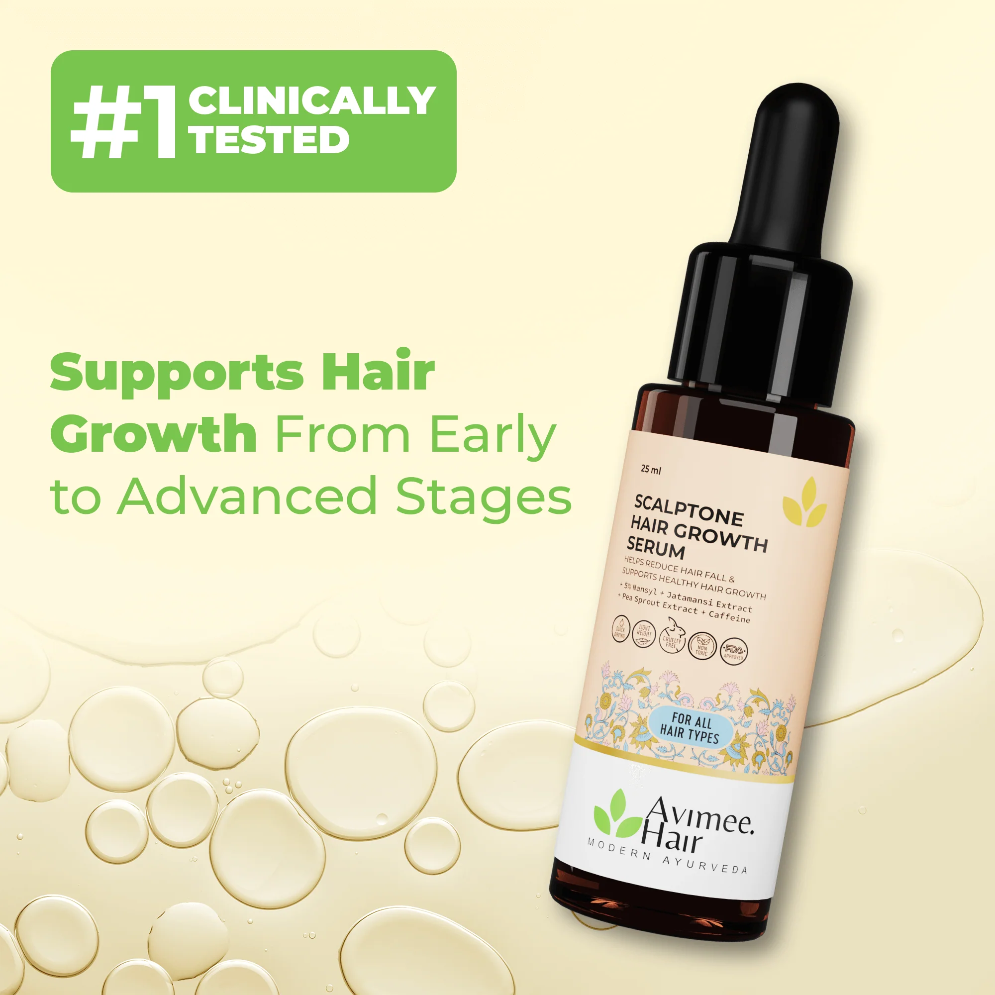 Scalptone Hair Growth Serum with 5% Nansyl & Pea Sprout Extract - Image 3