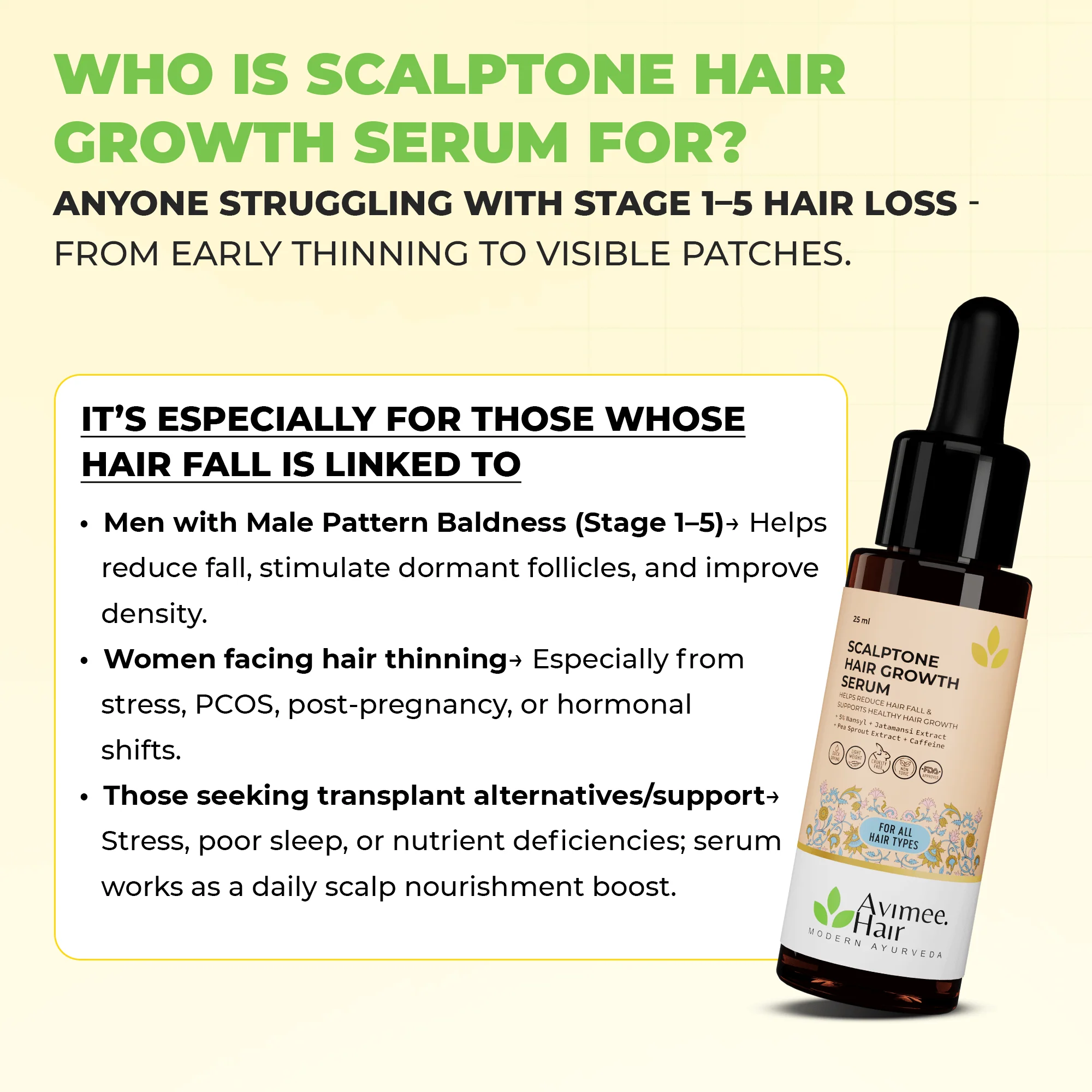 Scalptone Hair Growth Serum with 5% Nansyl & Pea Sprout Extract - Image 9