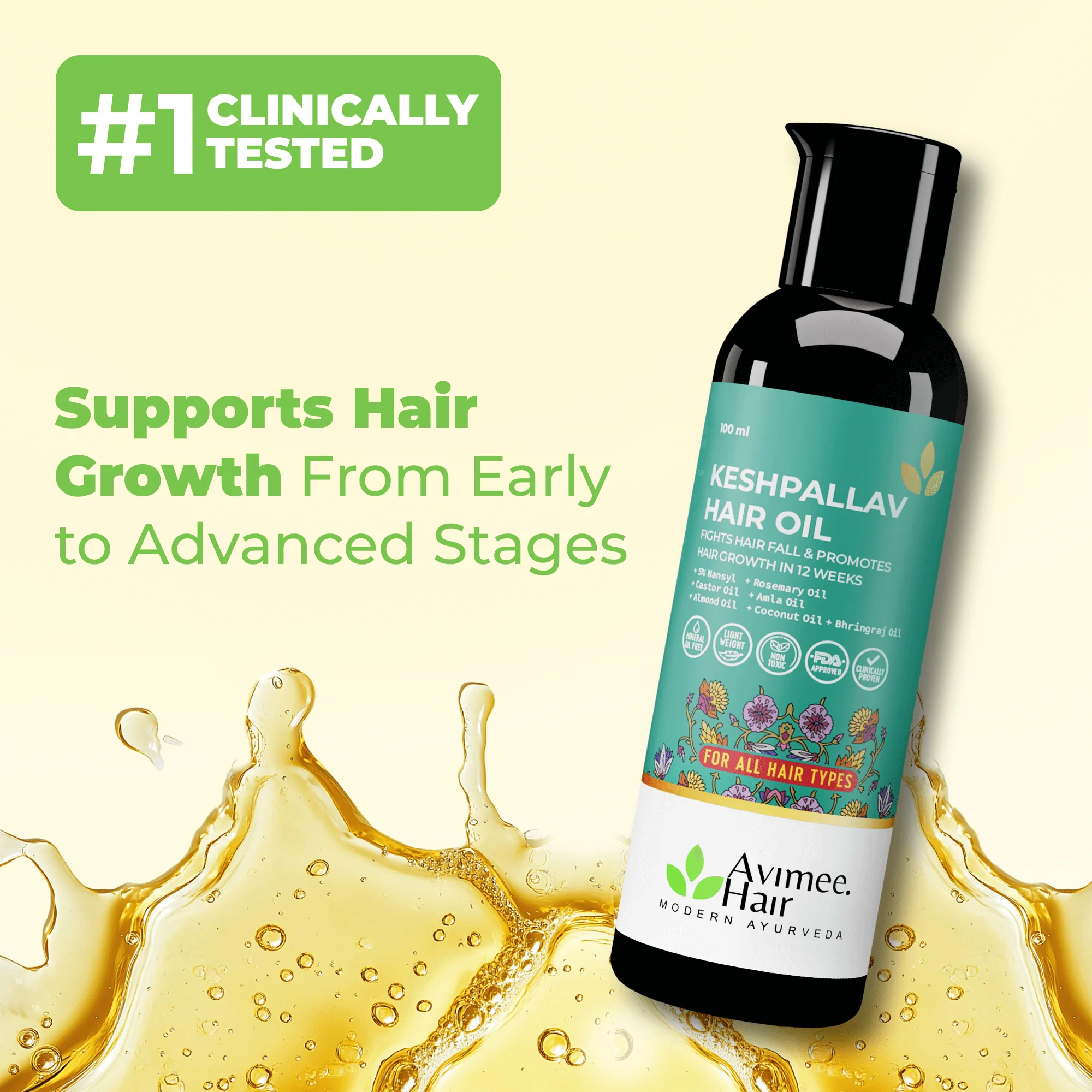 Keshpallav Hair Oil for Hair Growth with 5% Nansyl & Rosemary Extracts - Image 3